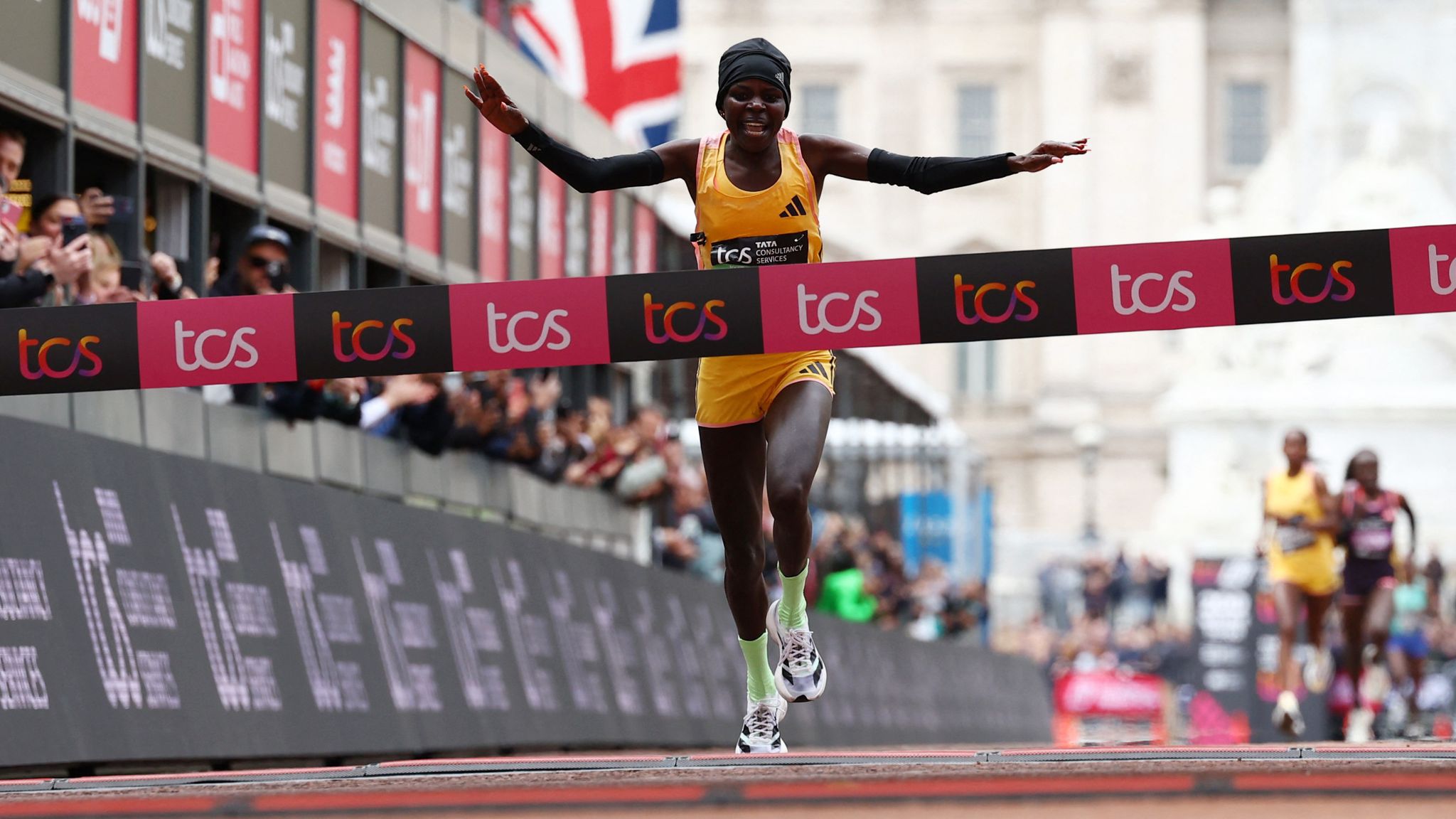 London Marathon runners break 44 records as host of famous faces