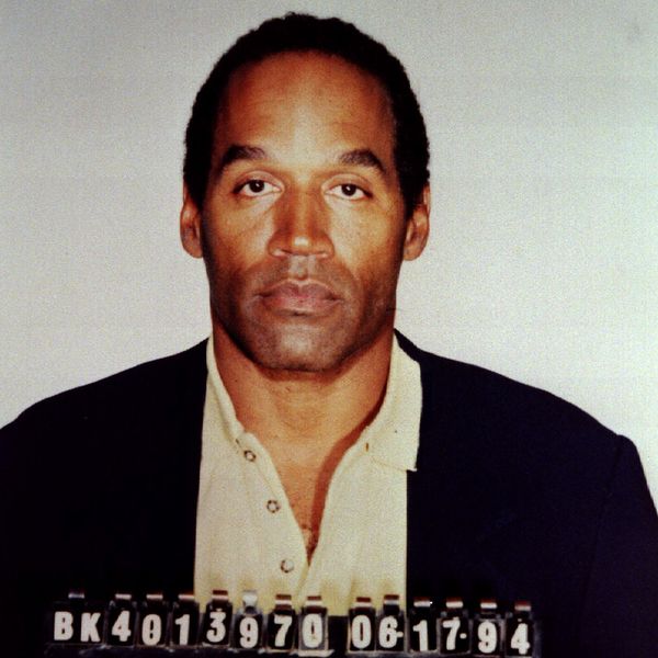 OJ Simpson is shown in his official Los Angeles Police Department booking photo following his arrest for two murders
Pic: Reuters