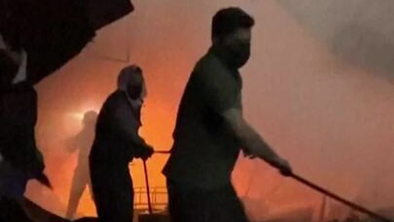 Multiple people in hospital after large fire burns through more than 150 shops