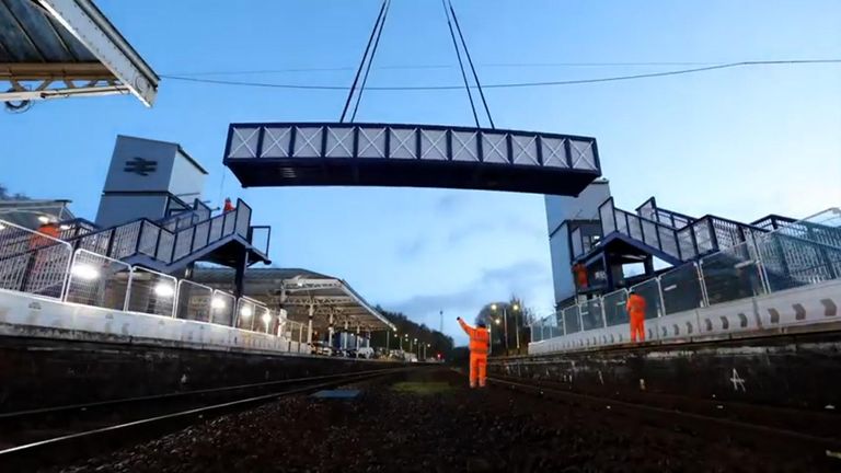 Multi-million pound bridge installed at Dumfries train station | UK ...