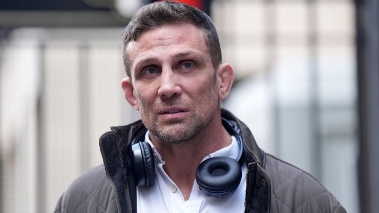 Alex Reid after  attending a bankruptcy hearing for his former partner Katie Price. 
Pic: PA