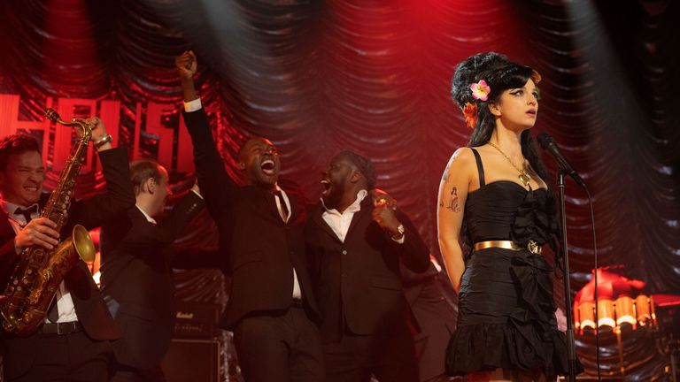 Amy Winehouse played by Marisa Abela in Back to Black. Pic: StudioCanal 