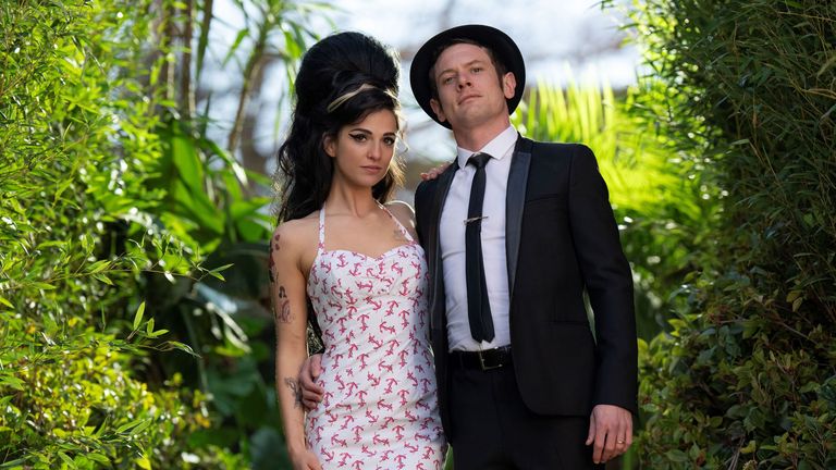 Amy Winehouse, played by Marisa Abela, and Blake Fielder-Civil, played by Jack O&#39;Connell, in Back to Black. Pic: StudioCanal 