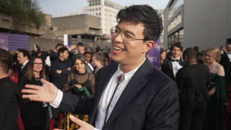 Phil Wang speaks to Sky News at BAFTA Games Awards 