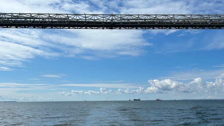 Eleven million tonnes of cargo pass under the bridge every year