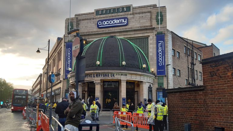 Heavy security presence as the O2 Brixton Academy reopened its doors