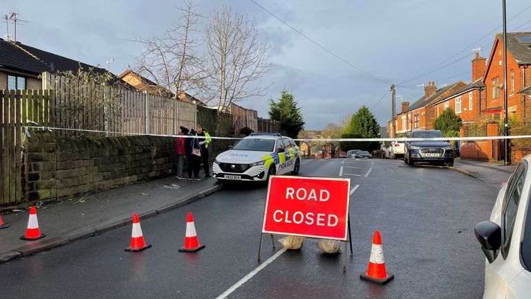 A police cordon near the scene. Pic: PA