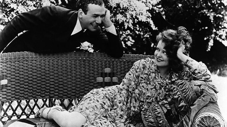 Clara Bow with Harry Richman on Jan. 24, 1930 whom she now definitely states she is to marry. (AP Photo)