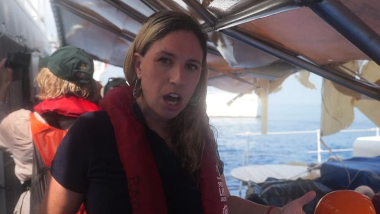 Cordelia Lynch on a Philippine vessel damaged by the Chinese coastguard