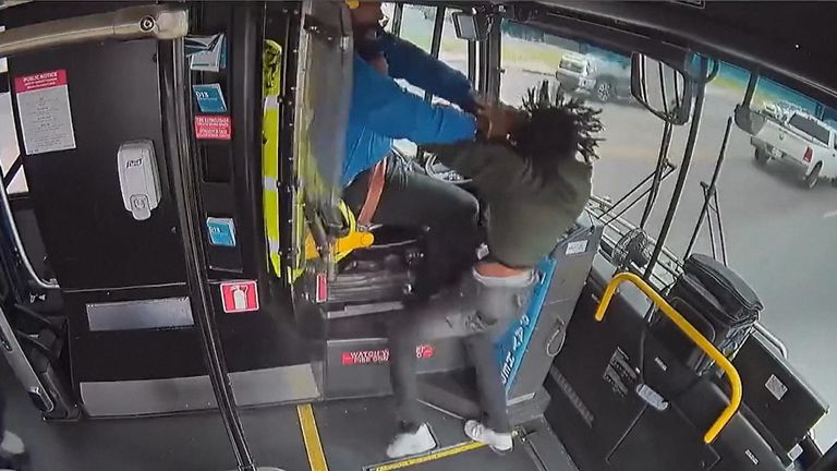 Bus crashes as driver attacked
