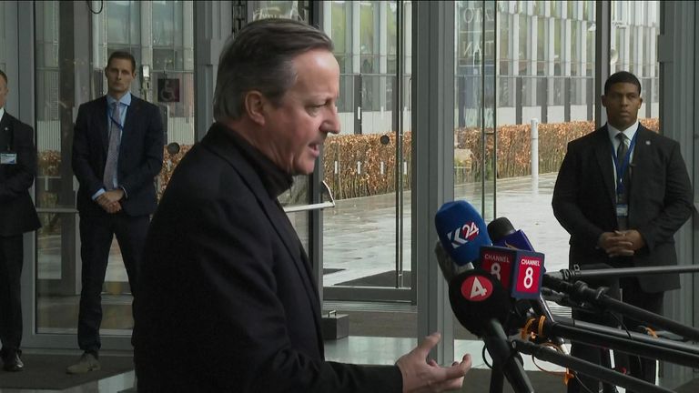 David Cameron attends NATO summit in Brussels 