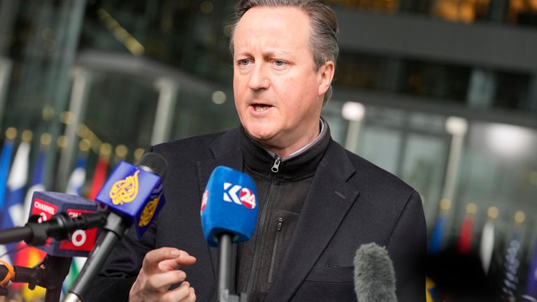 David Cameron in Brussels. Pic: AP