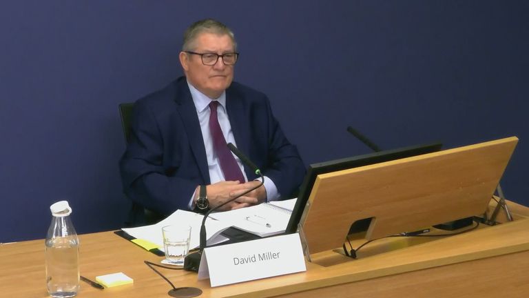 David Miller gives evidence to the inquiry
