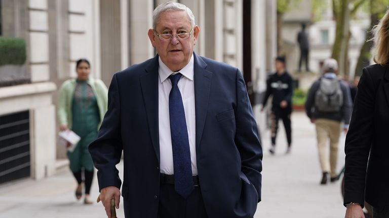 David Mills, the former chief executive of Post Office Ltd, arrives to give evidence to the Post Office Horizon IT inquiry. Pic: Lucy North/PA Wire 