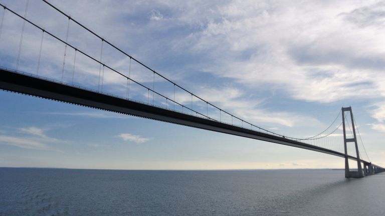 The Great Belt Bridge which crosses the strait. Pic: iStock