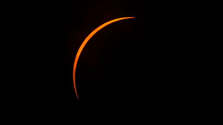 The solar eclipse in Texas.
Pic: AP