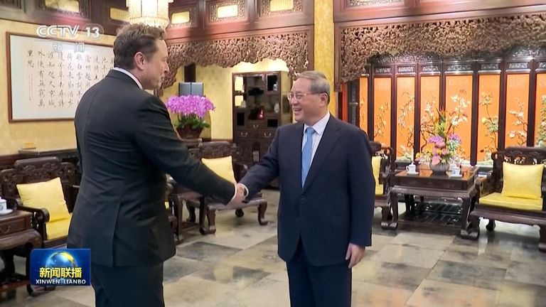 Chinese Premier Li Qiang meets Elon Musk in Beijing
