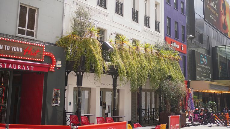 Marco Pierre White's former restaurant, Mr Whites, in Leicester Square. Pic: Victoria Jones/PA