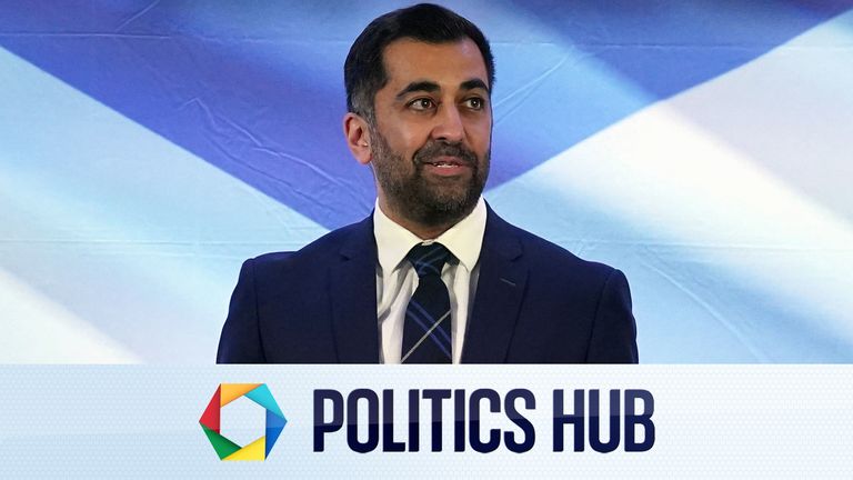 File pic: PA
File photo dated 27/03/23 of Humza Yousaf speaking at Murrayfield Stadium in Edinburgh, after it was announced that he is the new Scottish National Party leader, and will become the next First Minister of Scotland. Humza Yousaf won the SNP leadership one year ago, but he has since presided over 12 months of turmoil for the party and the country. Issue date: Friday March 29, 2024.