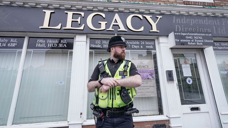Last month, police launched an investigation into the funeral home. Image: PA