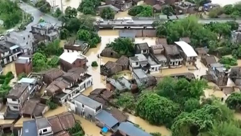 Guangdong province in China is hit by severe flooding