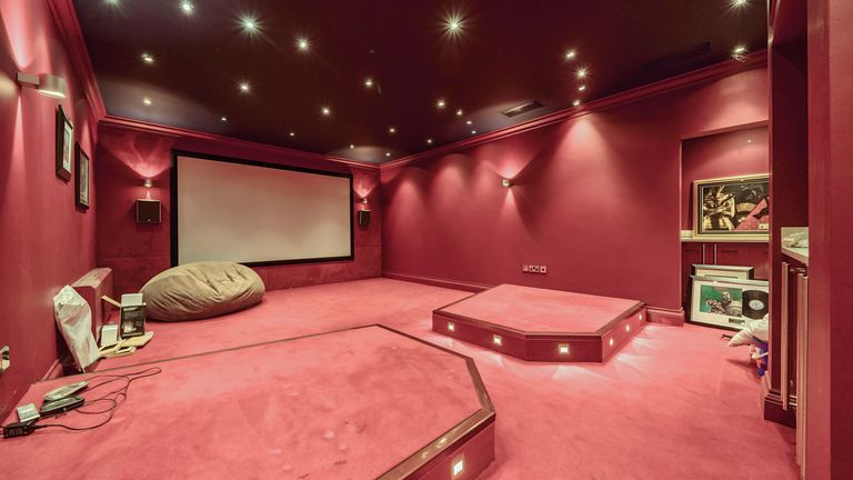 The cinema room. Pic: Landwood Property Auctions/PA