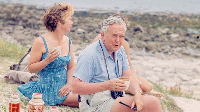 Harold and Mary Wilson on holiday in the Isles of Scilly in 1965. Pic: PA