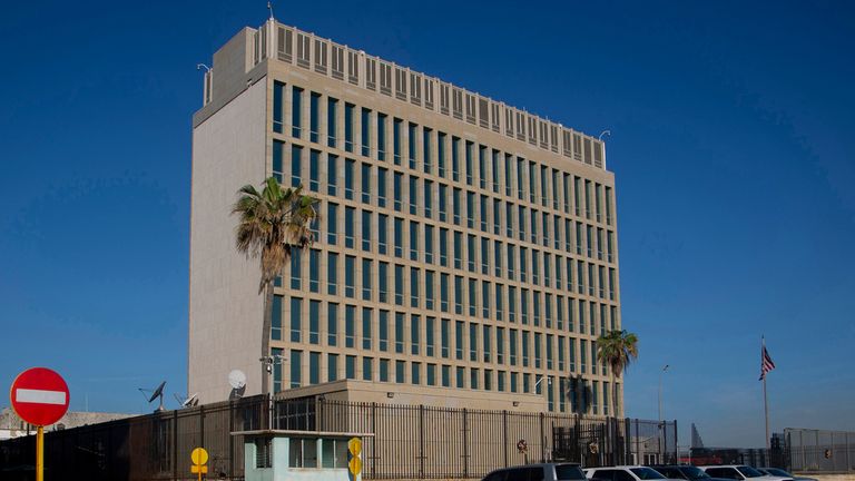 The US embassy in Havana, Cuba. File pic: AP