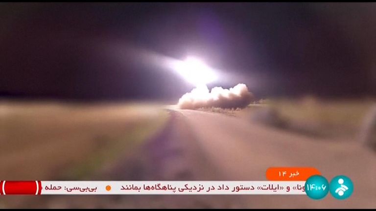 Iran attacks: Video released reportedly showing start of missile and ...