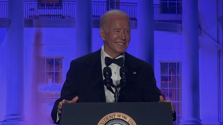 Biden delivers election-year roasting for Trump during White House Correspondents&#39; Dinner