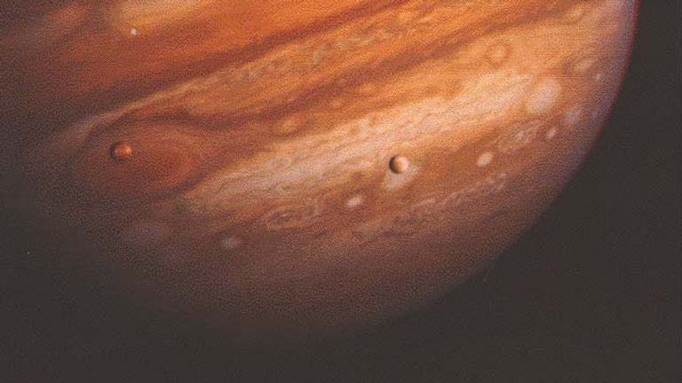 A photo of Jupiter taken by the Voyager spacecraft.  Photo: NASA