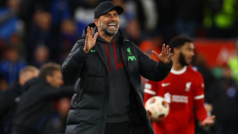 Soccer Football - Europa League - Quarter Final - First Leg - Liverpool v Atalanta - Anfield, Liverpool, Britain - April 11, 2024 Liverpool manager Juergen Klopp REUTERS/Molly Darlington