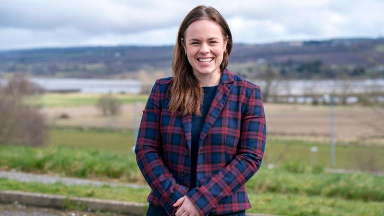 SNP MSP Kate Forbes during a visit to Dingwall.
Pic: PA