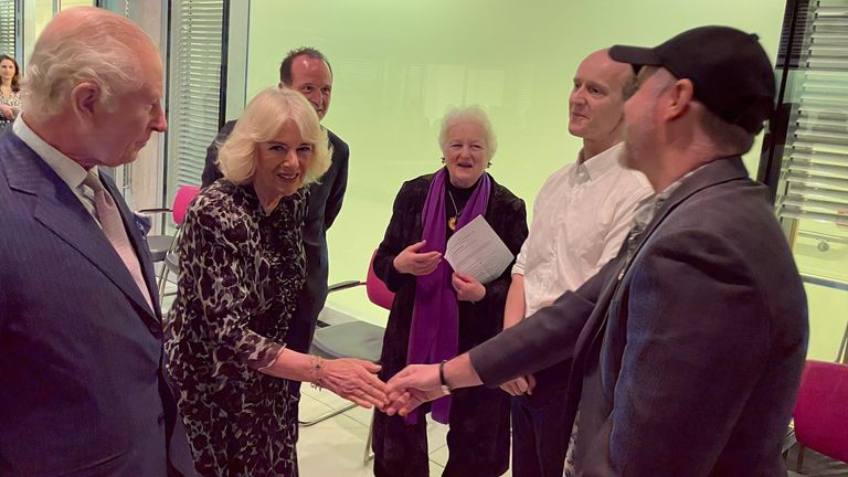 King Charles meets cancer patients
