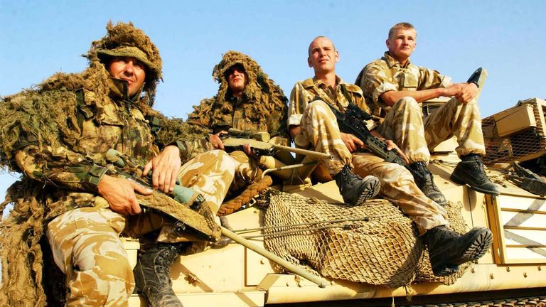 British soldiers in Kuwait. Pic: PA