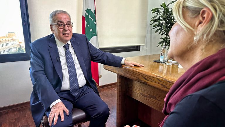 Lebanon&#39;s foreign minister Abdullah Bou Habib - From Alex Crawford