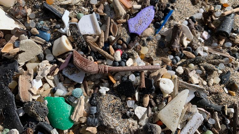 Other Lego pieces that have washed ashore. Tracey Williams/PA Wire