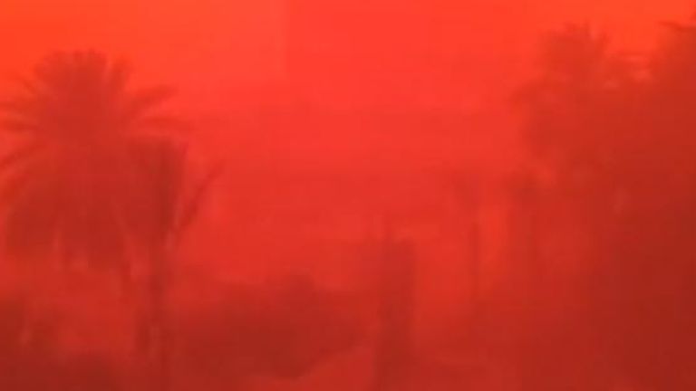 Libya hit by red dust storm