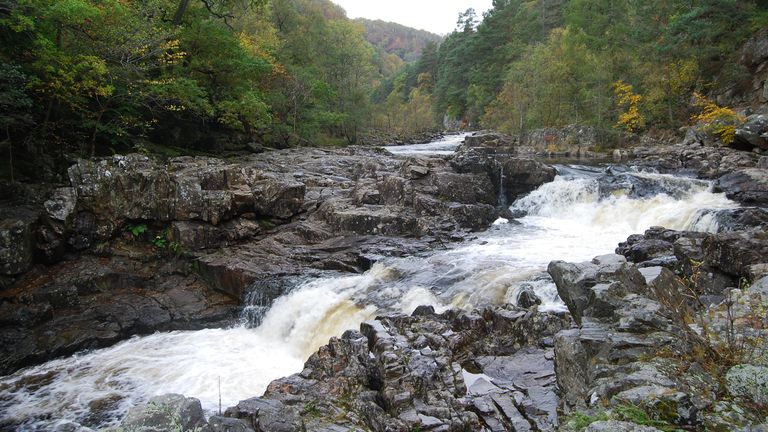 A view of the Linn of Tummel waterfall
Pic: iStock
