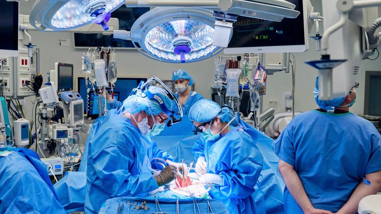 Lisa Pisano during her surgery. Pic: AP