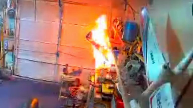 Lithium-ion batteries burst into flames while charging