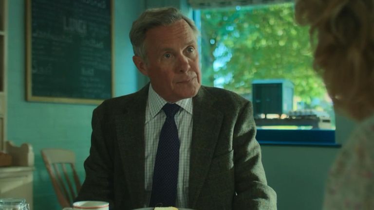 Lord Arbuthnot is played by actor Alex Jennings in Mr. Bates vs. the Post Office. Image: Little Gem/ITV Studios