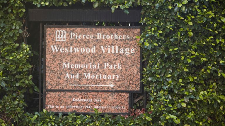 The memorial park and mortuary where Monroe and Hefner were laid to rest. Pic: AP