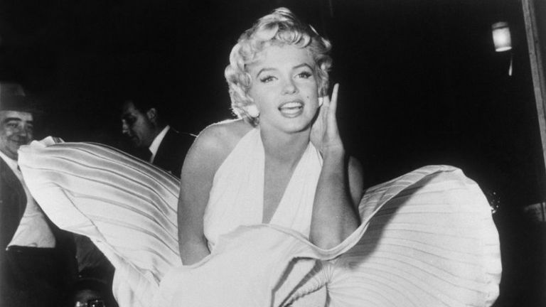 Marilyn Monroe on the New York subway while filming The Seven Year Itch. Pic: AP