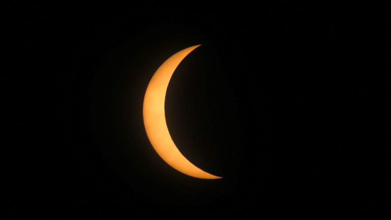 The  solar eclipse over Mazatlan in Mexico
