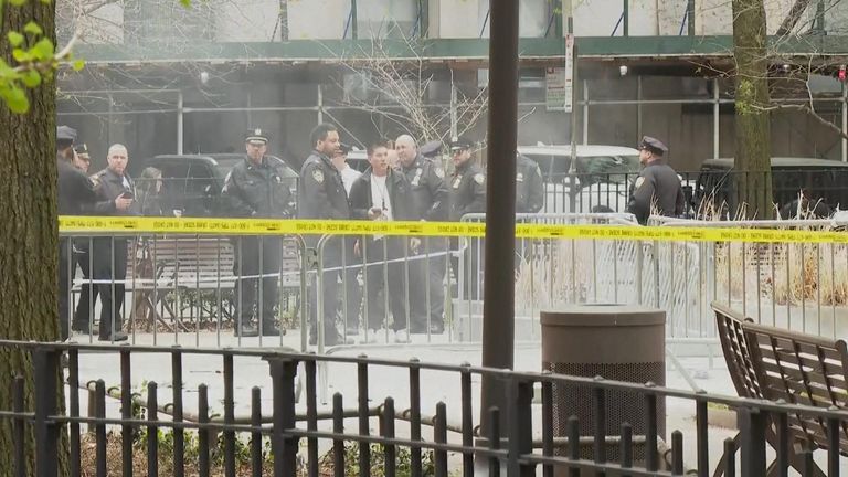 
A man has set himself on fire outside the courthouse in New York where former US President Donald Trump is on trial.
