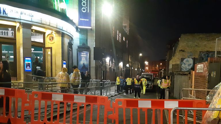Heavy security presence as the O2 Brixton Academy reopened its doors