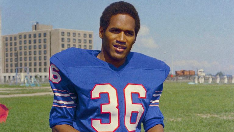 O.J. Simpson, football player for the Buffalo Bills seen in 1969. (AP Photo)
