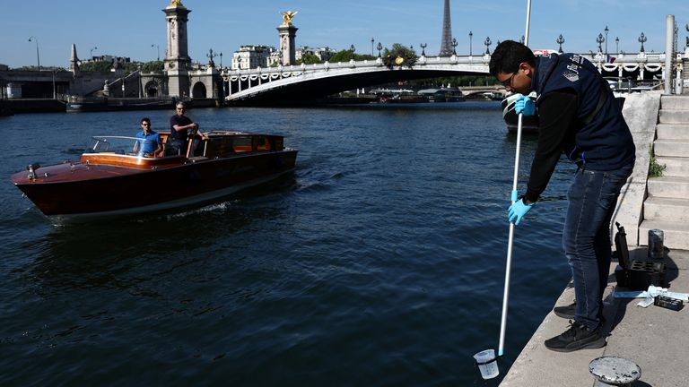 Testing of the River Seine found E coli and faecal matter. Pic: Reuters