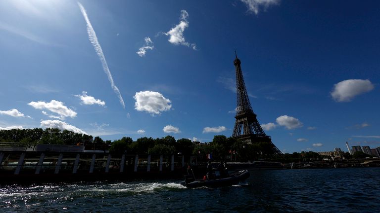 The River Seine will play a central role in this summer&#39;s Olympic games. Pic: Reuters